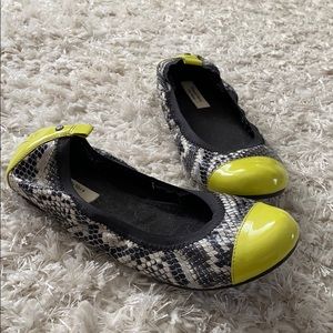 Vera Wang Snakeskin Flats